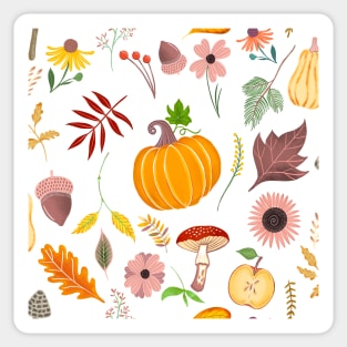 Pumpkin patch pattern Sticker